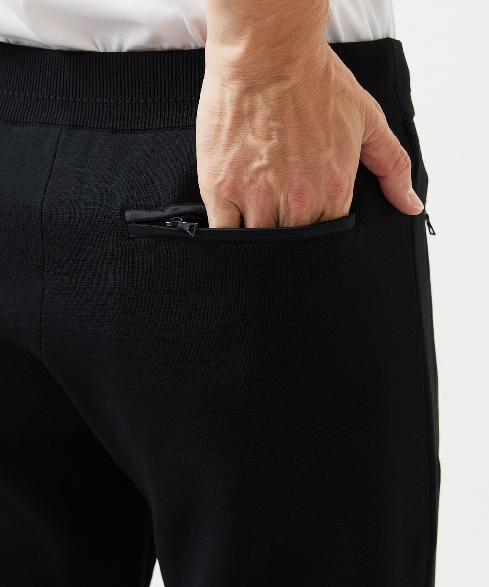 MNLDF52200 MICHEL KLEIN HOMME(ミッシェルクラン オム) 【セットアップ】ニットジョガーパンツ ブラック