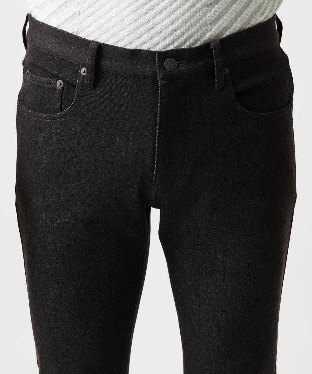 MNLDF55230 MICHEL KLEIN HOMME(ミッシェルクラン オム) デニム調ストレッチファイブポケットパンツ ブラウン