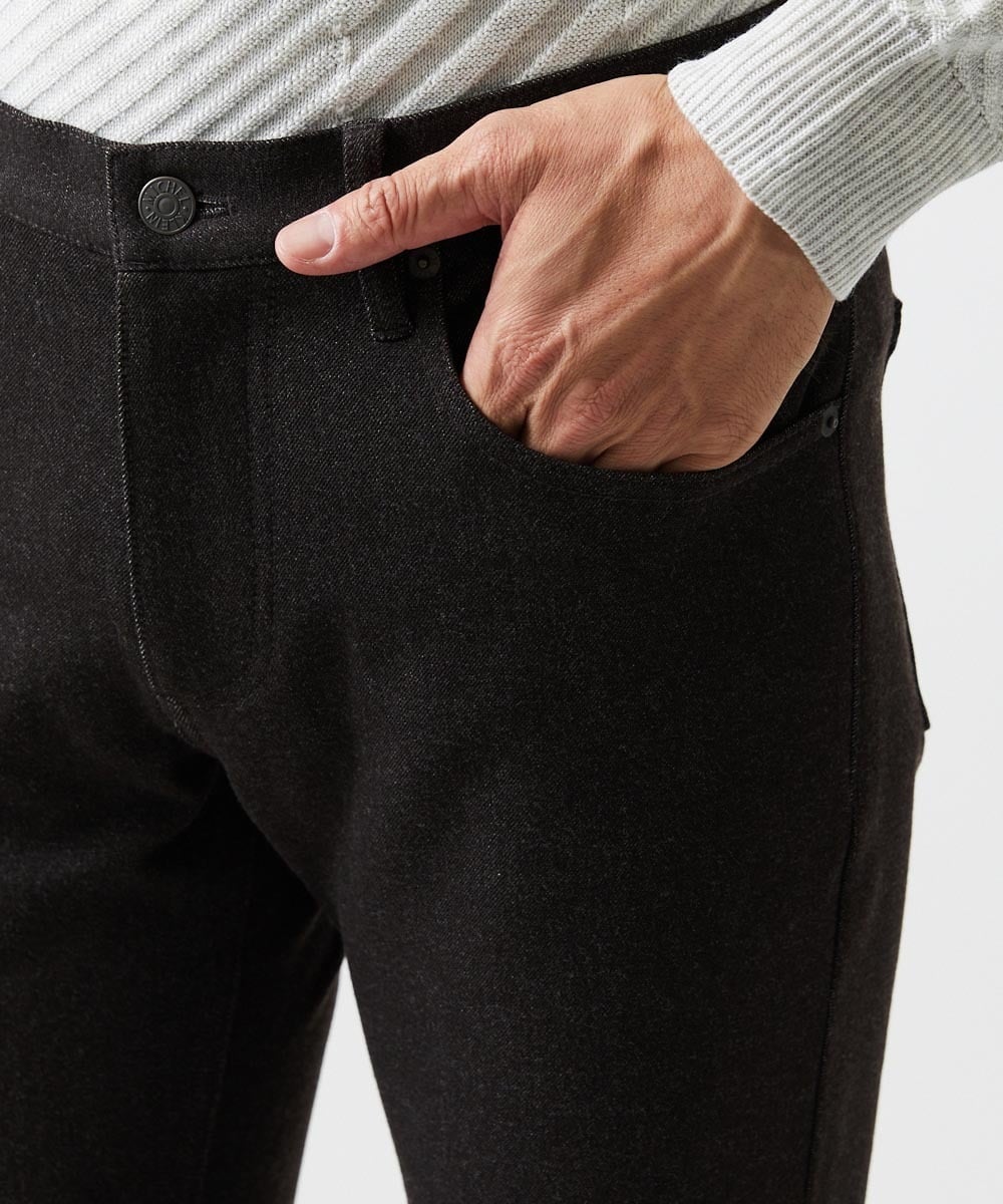 MNLDF55230 MICHEL KLEIN HOMME(ミッシェルクラン オム) デニム調ストレッチファイブポケットパンツ ブラウン