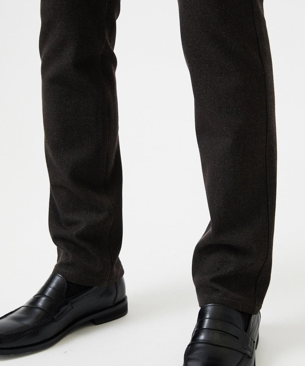 MNLDF55230 MICHEL KLEIN HOMME(ミッシェルクラン オム) デニム調ストレッチファイブポケットパンツ ブラウン