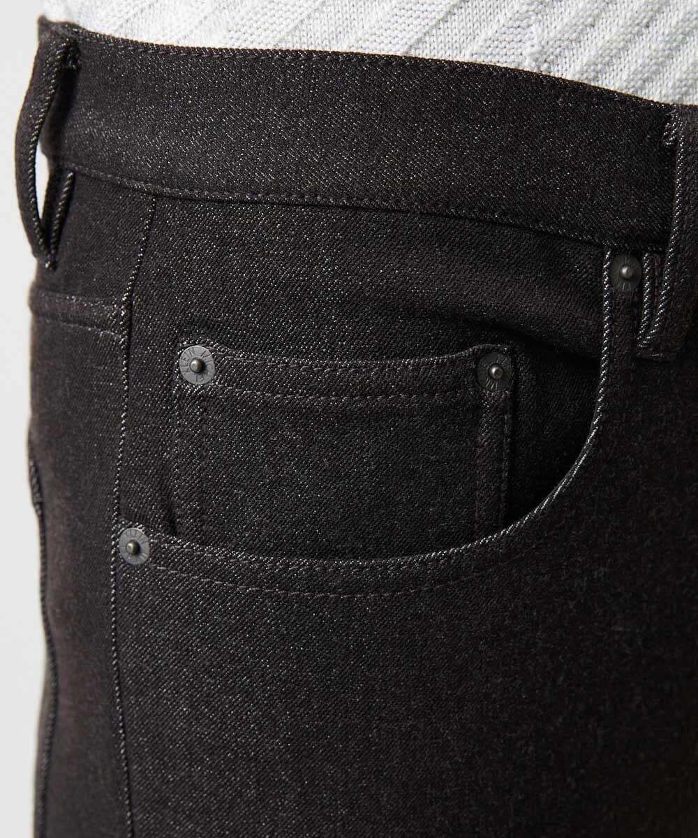 MNLDF55230 MICHEL KLEIN HOMME(ミッシェルクラン オム) デニム調ストレッチファイブポケットパンツ ブラウン