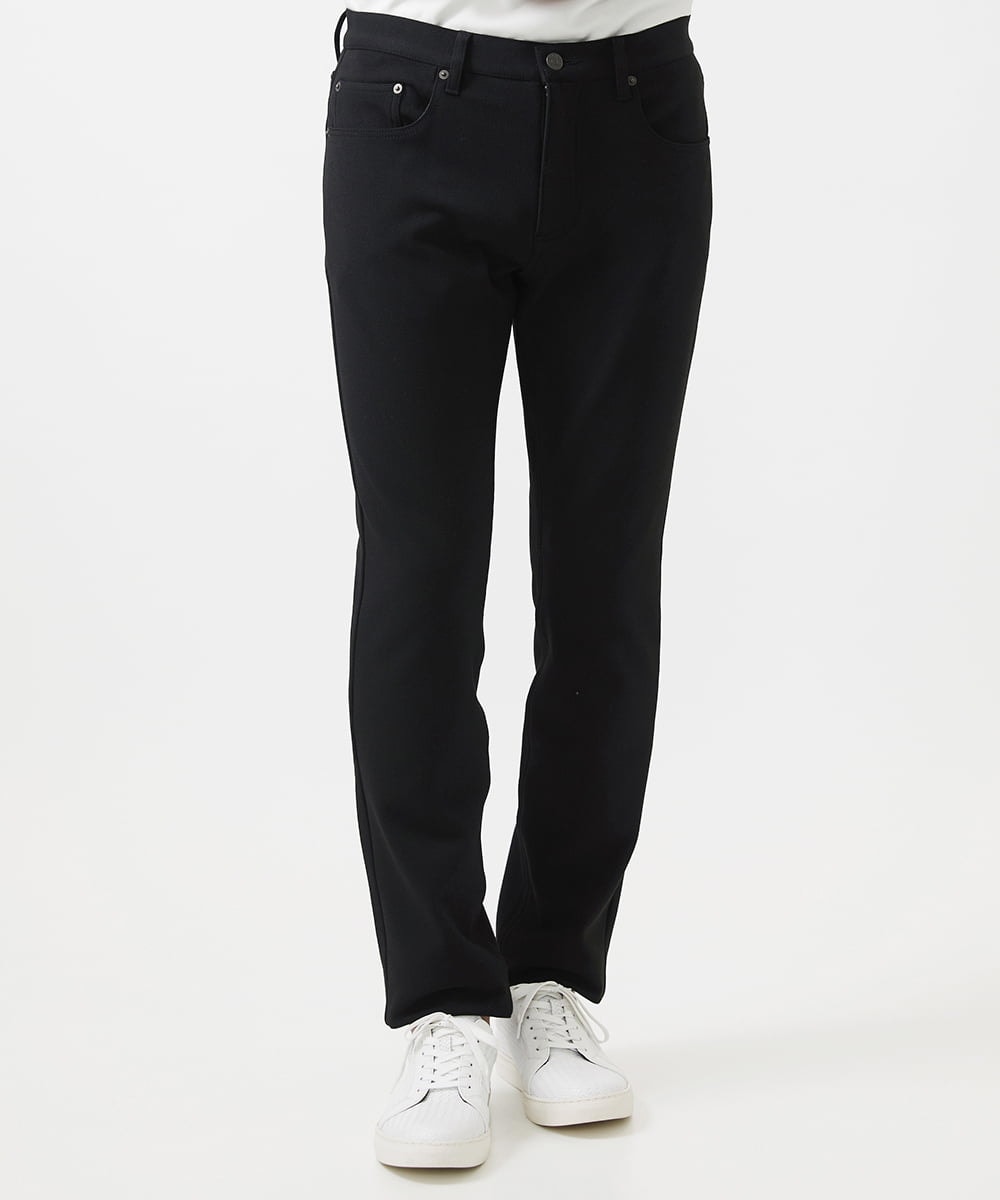 MNLDF55230 MICHEL KLEIN HOMME(ミッシェルクラン オム) デニム調ストレッチファイブポケットパンツ ブラック
