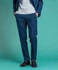 MNLDS01190 MICHEL KLEIN HOMME(ミッシェルクラン オム) オックススラックスパンツ ブルー(55)