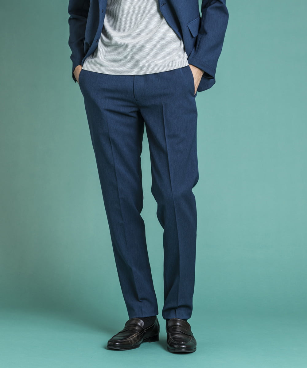 MNLDS01190 MICHEL KLEIN HOMME(ミッシェルクラン オム) オックススラックスパンツ ブルー(55)