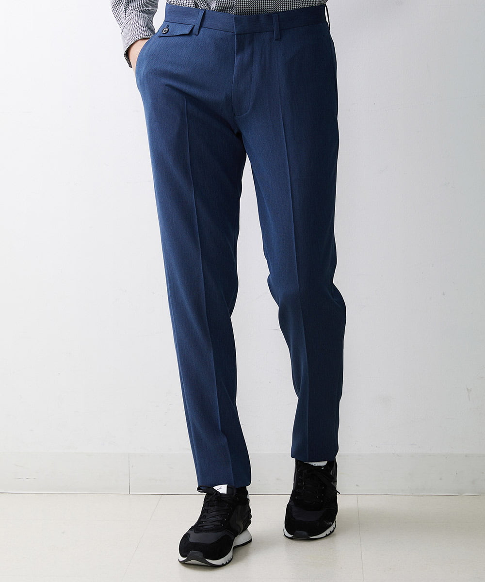 MNLDS01190 MICHEL KLEIN HOMME(ミッシェルクラン オム) オックススラックスパンツ ブルー(55)