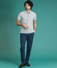 MNLDS01190 MICHEL KLEIN HOMME(ミッシェルクラン オム) オックススラックスパンツ ブルー(55)