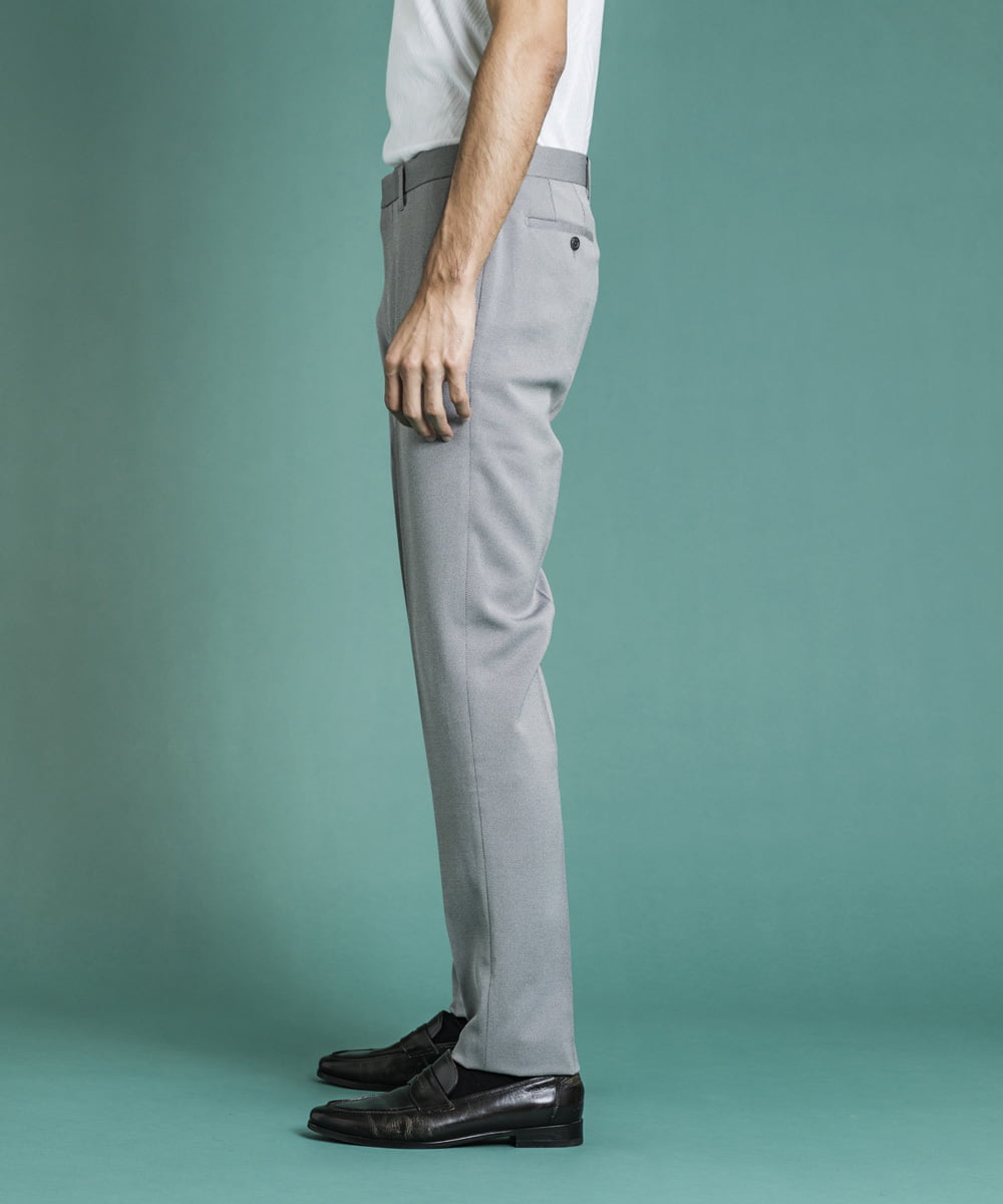 MNLDS01190 MICHEL KLEIN HOMME(ミッシェルクラン オム) オックススラックスパンツ ライトグレー(91)