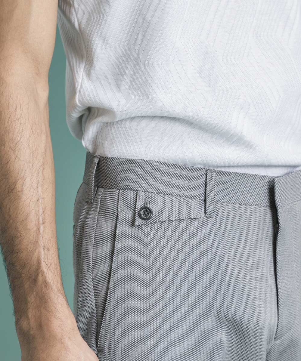 MNLDS01190 MICHEL KLEIN HOMME(ミッシェルクラン オム) オックススラックスパンツ ライトグレー(91)