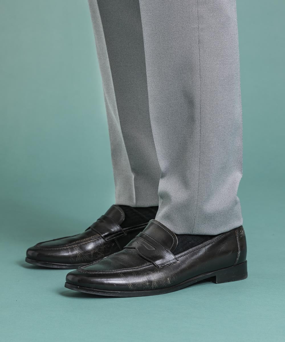 MNLDS01190 MICHEL KLEIN HOMME(ミッシェルクラン オム) オックススラックスパンツ ライトグレー(91)