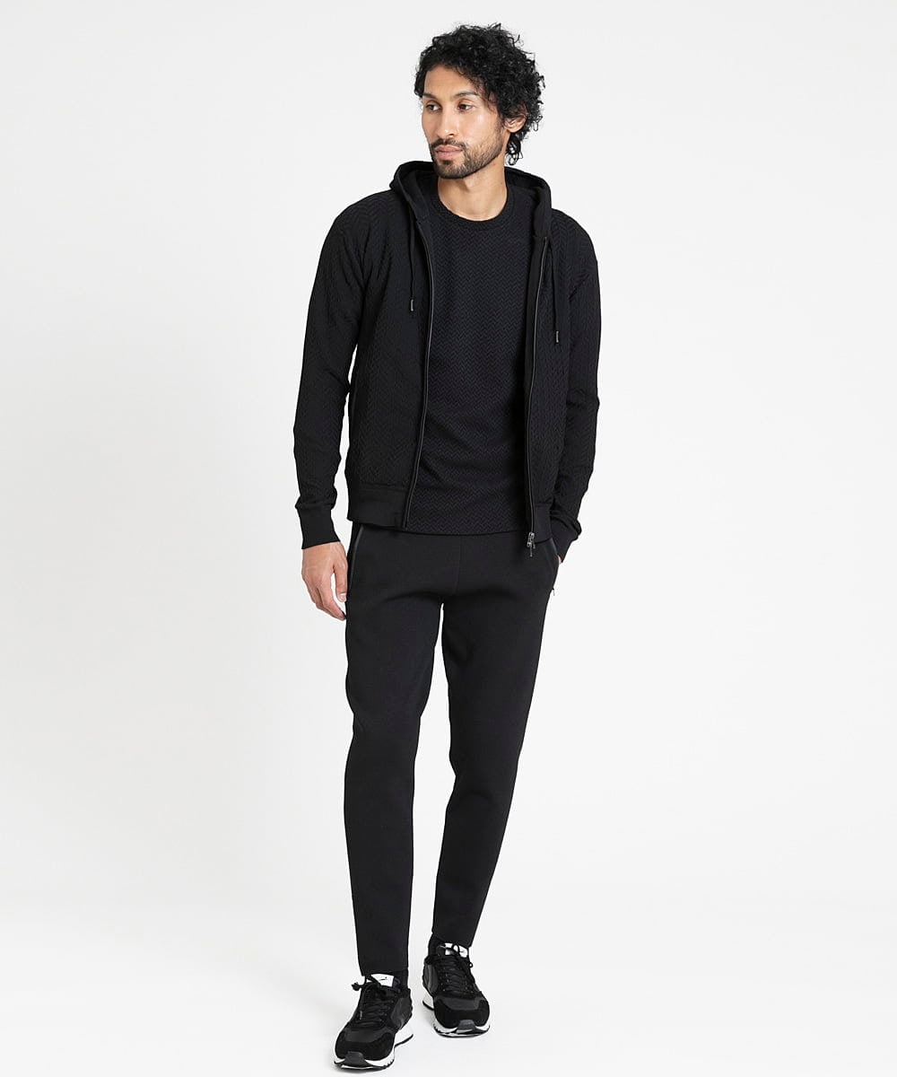 MNLDV40190 MICHEL KLEIN HOMME(ミッシェルクラン オム) 【2024年モデル】ニットトラックパンツ セットアップ ブラック