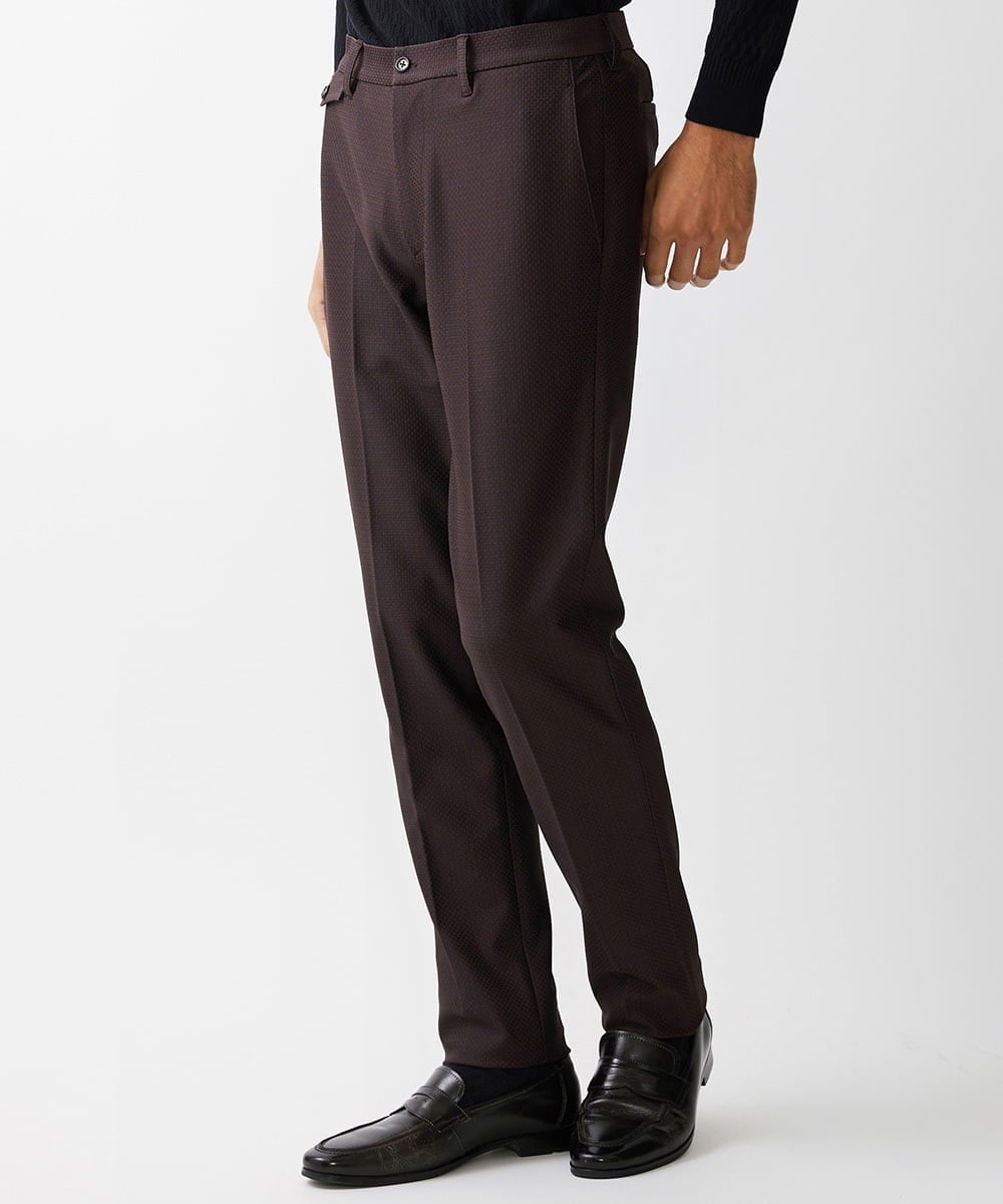 MNLDV57250 MICHEL KLEIN HOMME(ミッシェルクラン オム) ジャガードスラックスパンツ セットアップ パープル