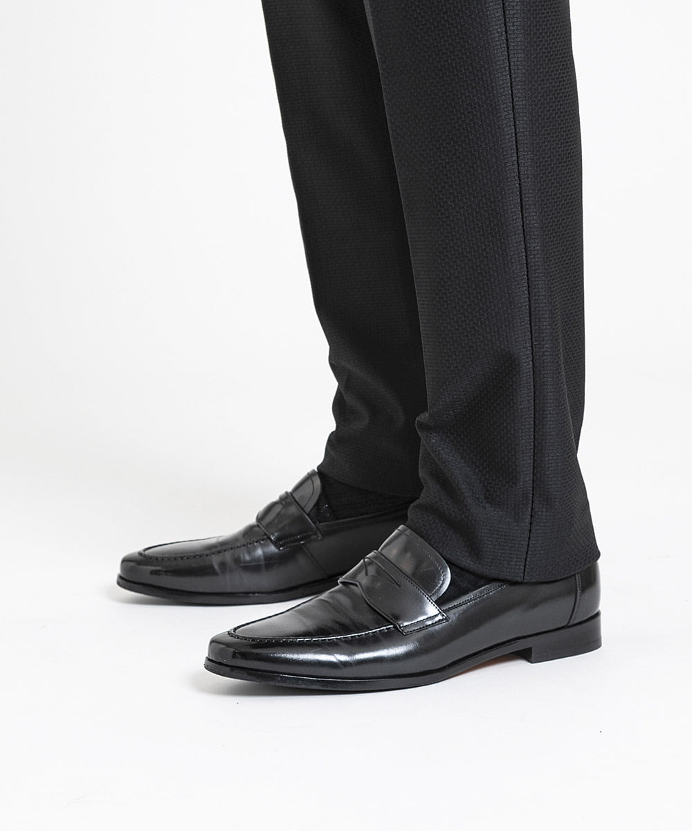 MNLDV57250 MICHEL KLEIN HOMME(ミッシェルクラン オム) ジャガードスラックスパンツ セットアップ ブラック