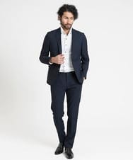 MNLDX04230 MICHEL KLEIN HOMME(ミッシェルクラン オム) ベーシックスラックスパンツ セットアップ ネイビー(57)