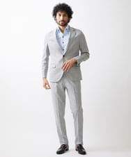MNLDX04230 MICHEL KLEIN HOMME(ミッシェルクラン オム) ベーシックスラックスパンツ セットアップ ライトグレー