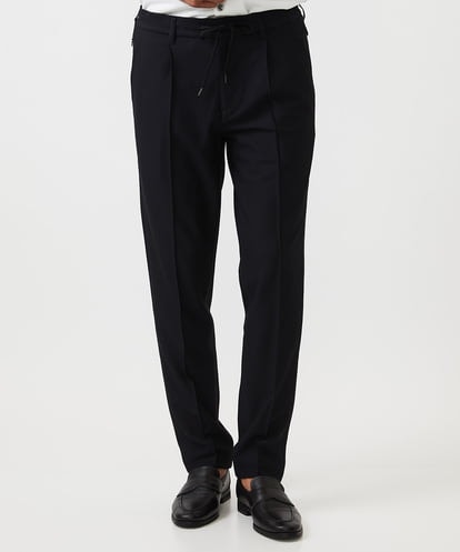 MICHEL KLEIN HOMME(ミッシェルクランオム) ワンタックイージースラックスパンツ セットアップ ブラック/黒 44