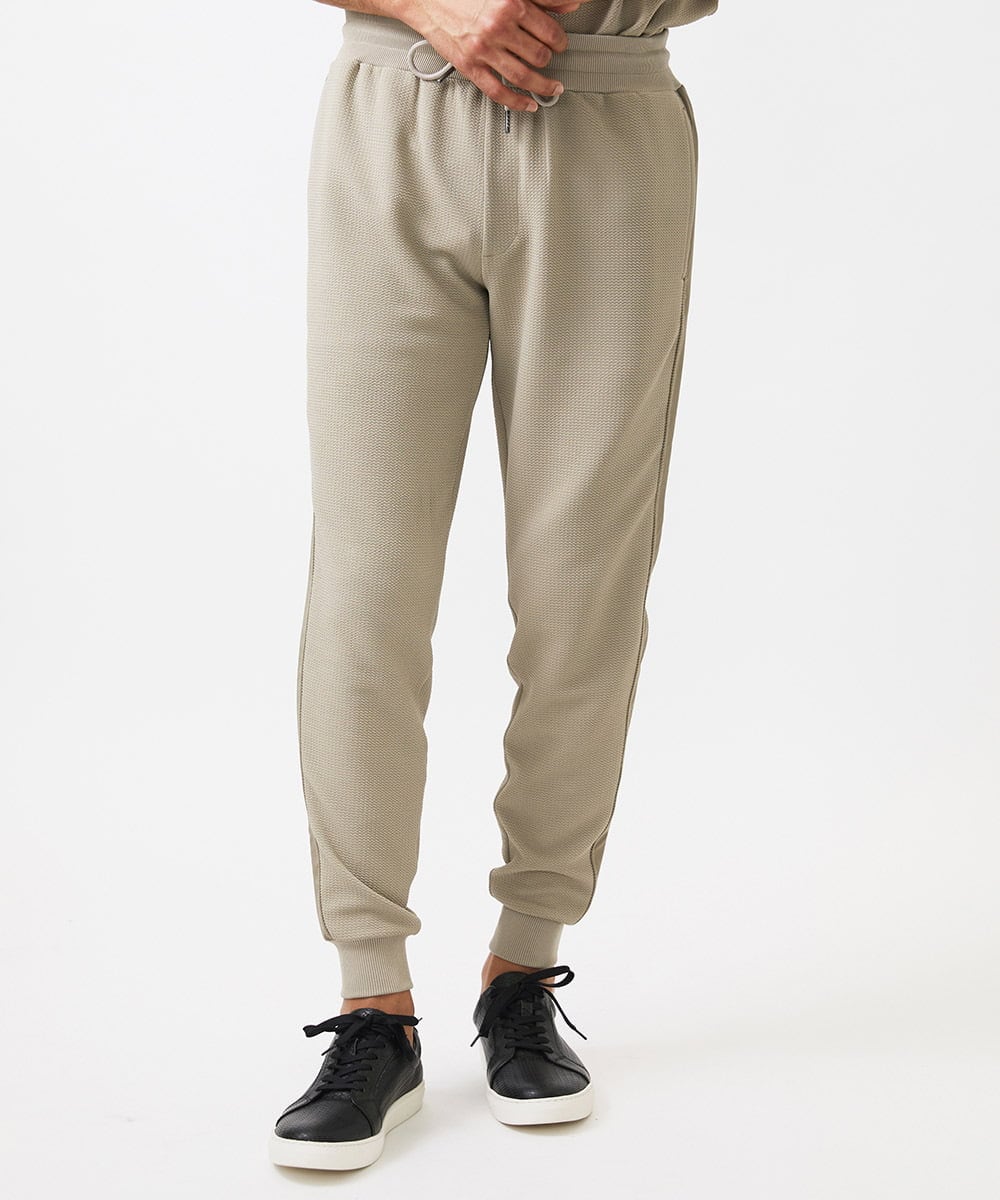 MNLGC58230 MICHEL KLEIN HOMME(ミッシェルクラン オム) ダブルフェイスジョガーパンツ セットアップ オフホワイト