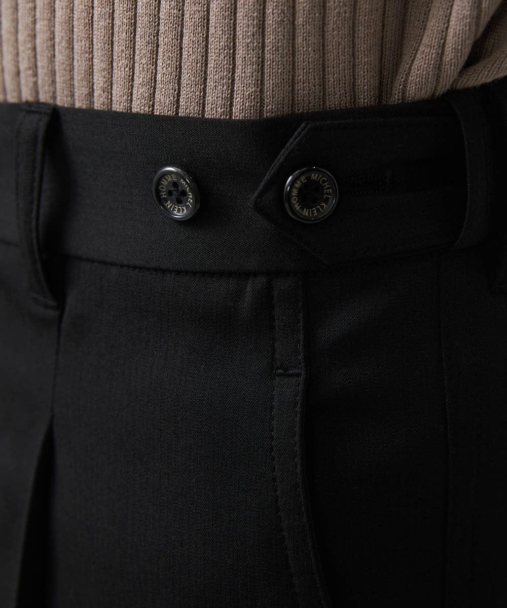 MNLGC59250 MICHEL KLEIN HOMME(ミッシェルクラン オム) リラックスワイドパンツ ブラック