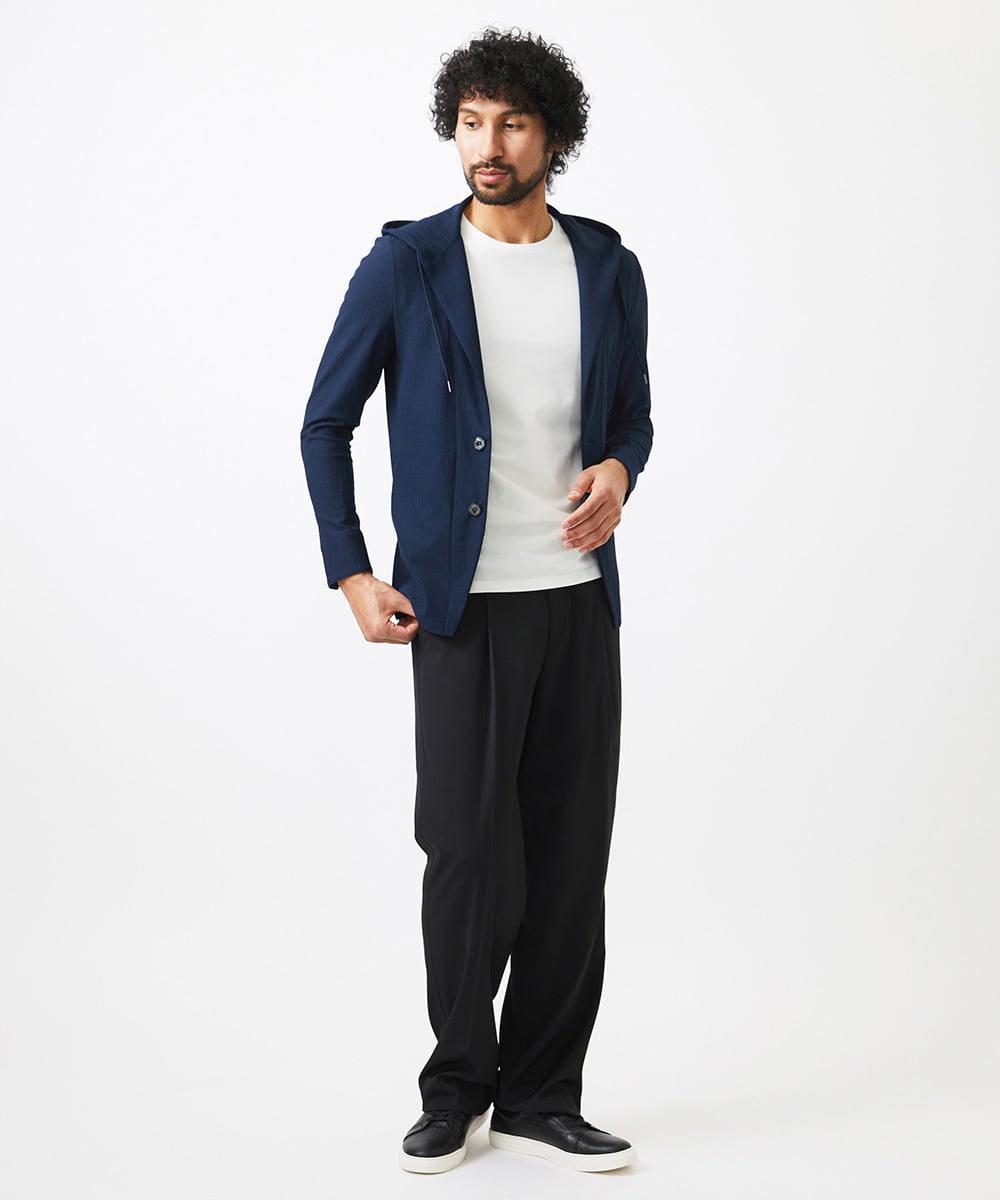 MNLGC59250 MICHEL KLEIN HOMME(ミッシェルクラン オム) リラックスワイドパンツ ブラック