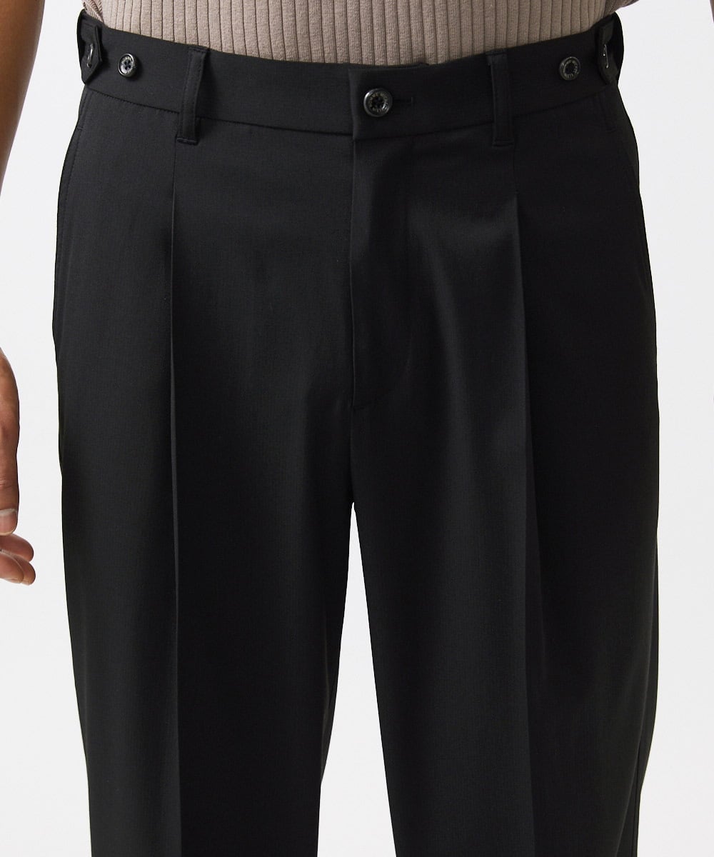 MNLGC59250 MICHEL KLEIN HOMME(ミッシェルクラン オム) リラックスワイドパンツ ブラック