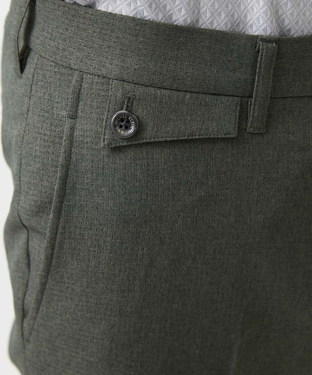 MNLGC64230 MICHEL KLEIN HOMME(ミッシェルクラン オム) メッシュスラックスパンツ セットアップ カーキ