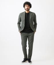 MNLGC64230 MICHEL KLEIN HOMME(ミッシェルクラン オム) メッシュスラックスパンツ セットアップ カーキ