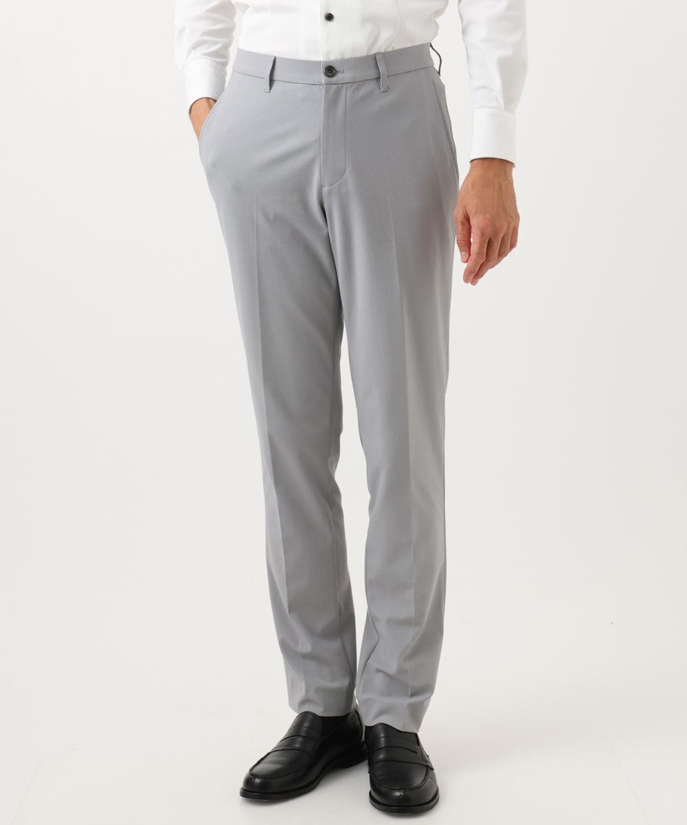 MNLGD03230 MICHEL KLEIN HOMME(ミッシェルクラン オム) 【セットアップ】コットンライクストレッチスラックスパンツ グレー