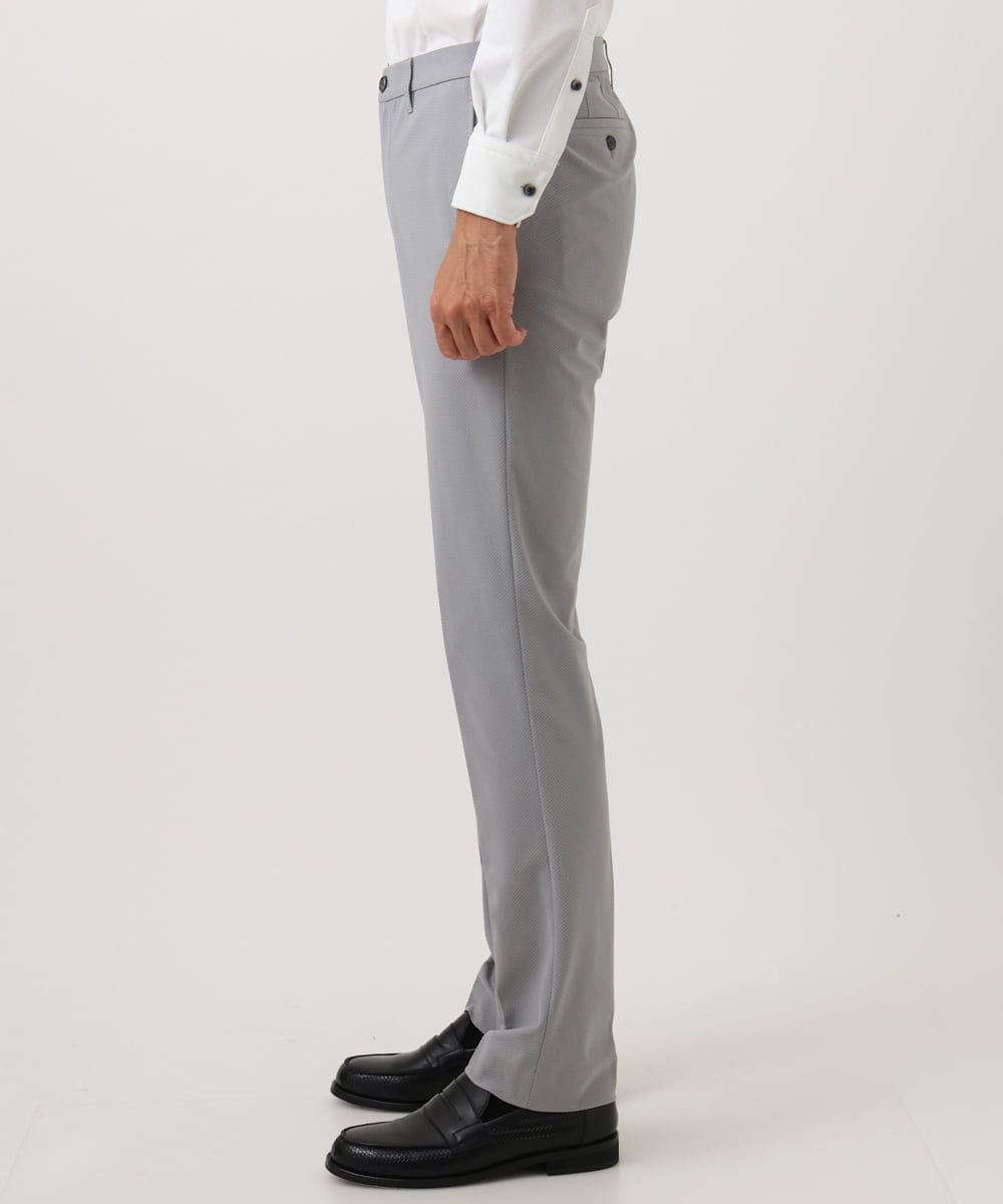 MNLGD03230 MICHEL KLEIN HOMME(ミッシェルクラン オム) 【セットアップ】コットンライクストレッチスラックスパンツ グレー