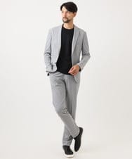 MNLGD03230 MICHEL KLEIN HOMME(ミッシェルクラン オム) 【セットアップ】コットンライクストレッチスラックスパンツ グレー