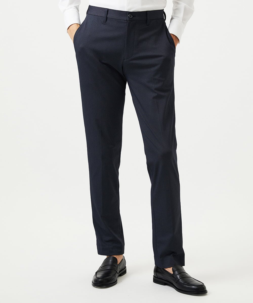 MNLGD04200 MICHEL KLEIN HOMME(ミッシェルクラン オム) 【セットアップ】ストレッチスラックスパンツ ネイビー