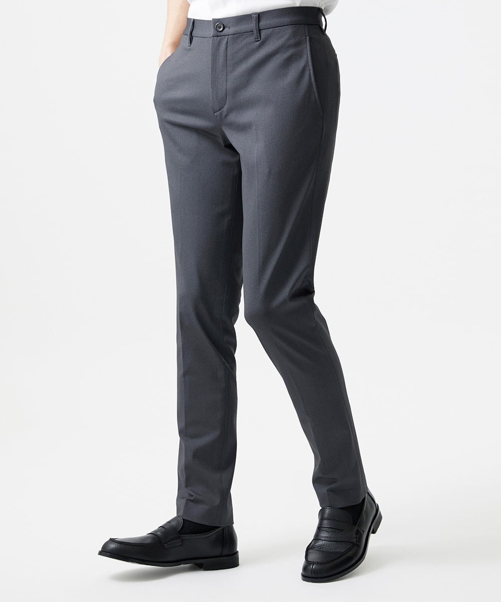 MNLGD04200 MICHEL KLEIN HOMME(ミッシェルクラン オム) 【セットアップ】ストレッチスラックスパンツ グレー