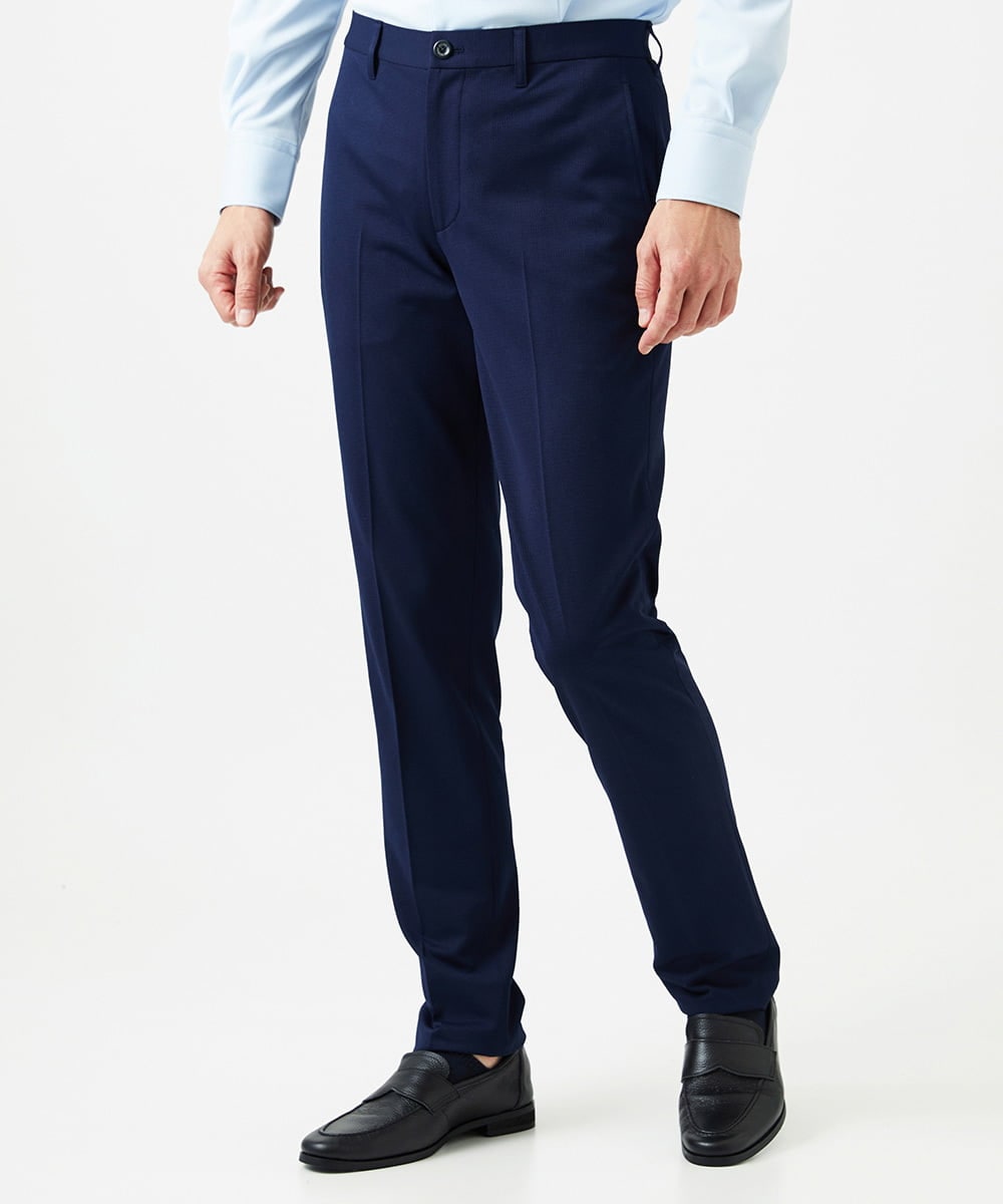 MNLGD55200 MICHEL KLEIN HOMME(ミッシェルクラン オム) 【セットアップ】メッシュテーラードスラックスパンツ ネイビー