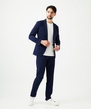 MNLGD55200 MICHEL KLEIN HOMME(ミッシェルクラン オム) 【セットアップ】メッシュテーラードスラックスパンツ ネイビー