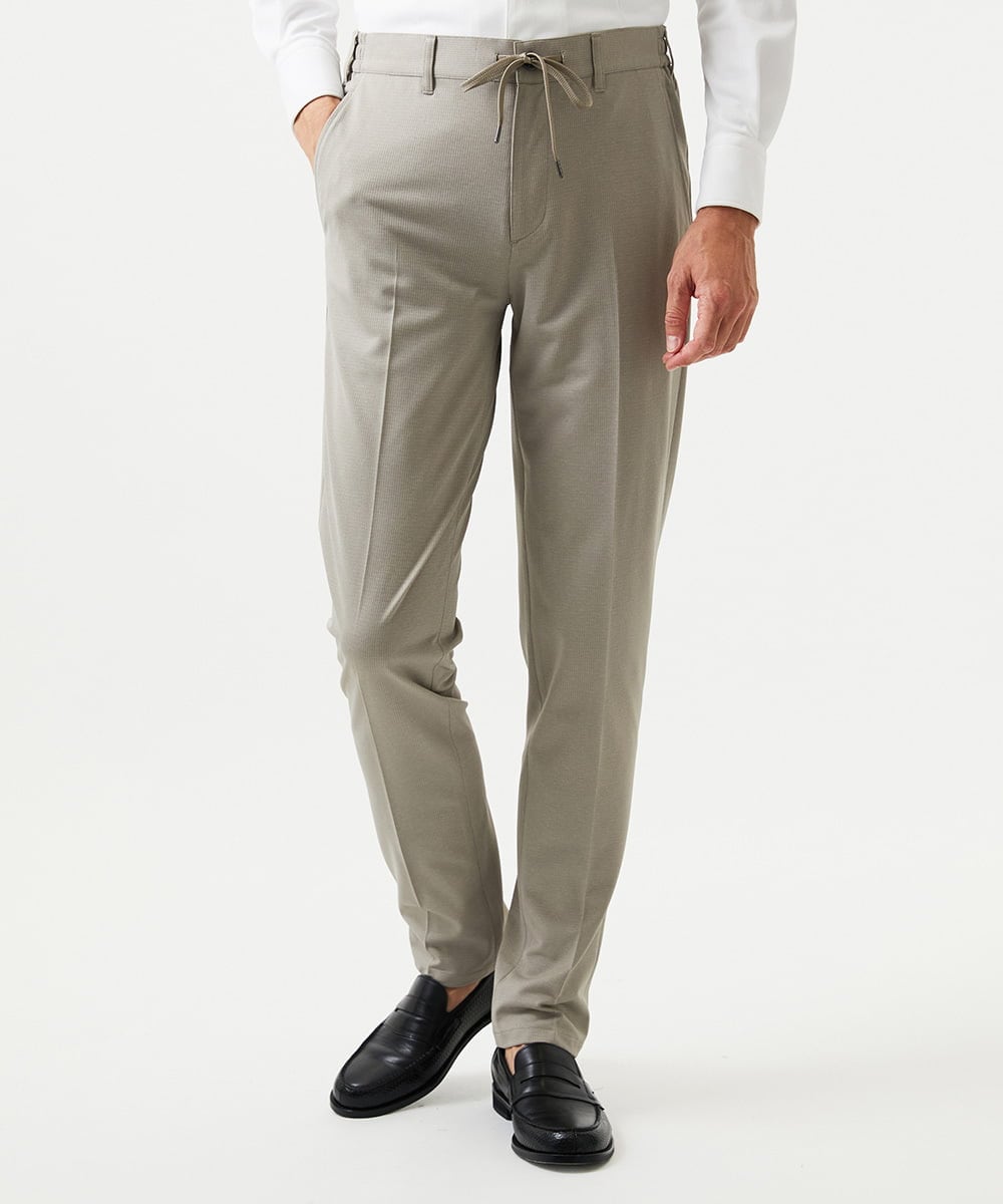MNLGD55200 MICHEL KLEIN HOMME(ミッシェルクラン オム) 【セットアップ】メッシュテーラードスラックスパンツ ベージュ