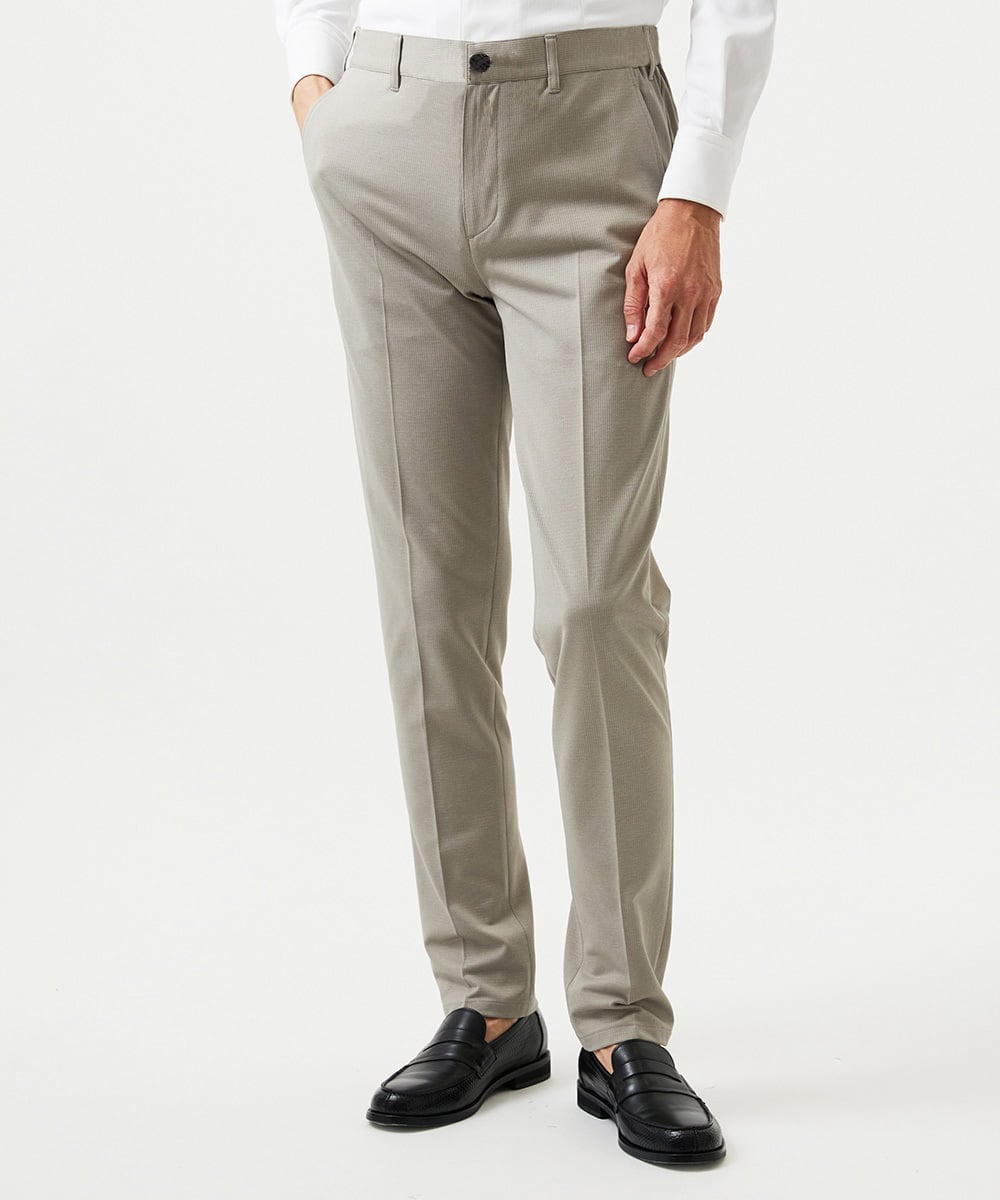 MNLGD55200 MICHEL KLEIN HOMME(ミッシェルクラン オム) 【セットアップ】メッシュテーラードスラックスパンツ ベージュ