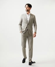 MNLGD55200 MICHEL KLEIN HOMME(ミッシェルクラン オム) 【セットアップ】メッシュテーラードスラックスパンツ ベージュ