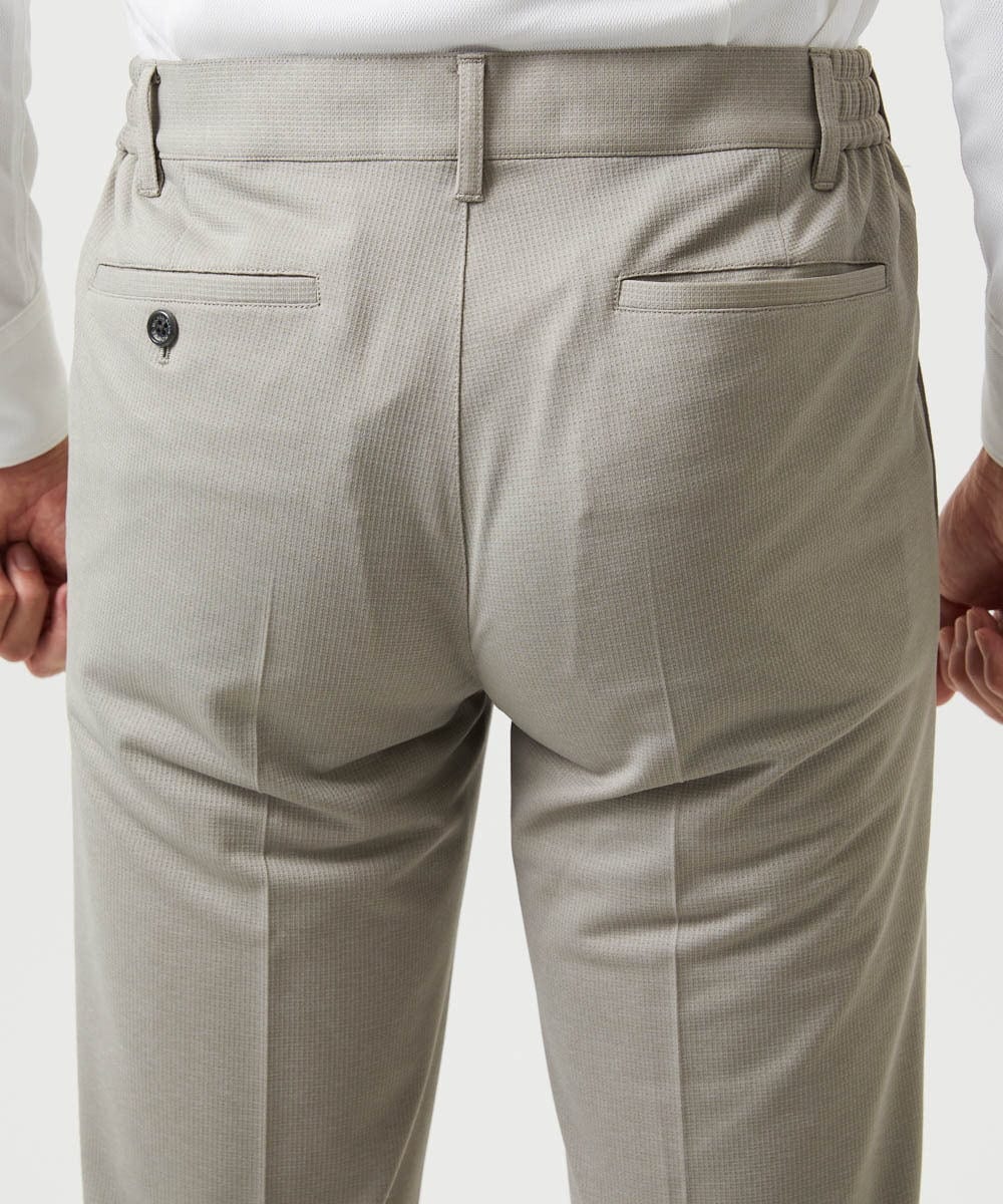 MNLGD55200 MICHEL KLEIN HOMME(ミッシェルクラン オム) 【セットアップ】メッシュテーラードスラックスパンツ ベージュ