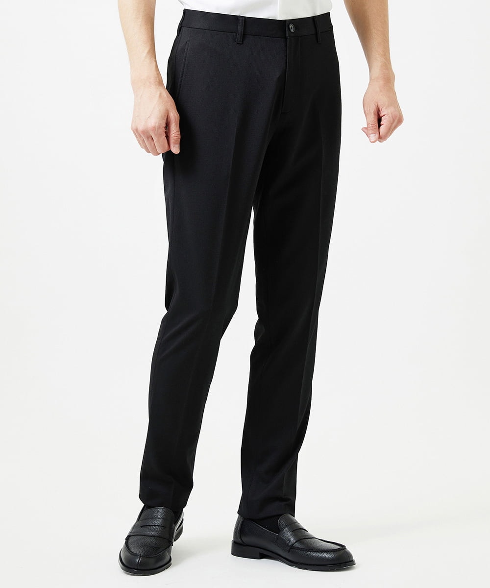 MNLGD55200 MICHEL KLEIN HOMME(ミッシェルクラン オム) 【セットアップ】メッシュテーラードスラックスパンツ ブラック