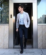 MNLGD62230 MICHEL KLEIN HOMME(ミッシェルクラン オム) 4wayストレッチスラックスパンツ ネイビー