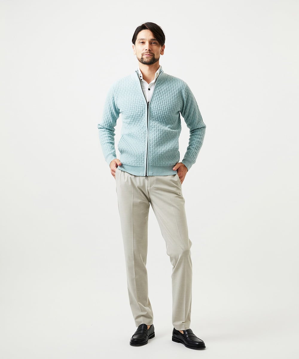 MNLGD62230 MICHEL KLEIN HOMME(ミッシェルクラン オム) 4wayストレッチスラックスパンツ ベージュ