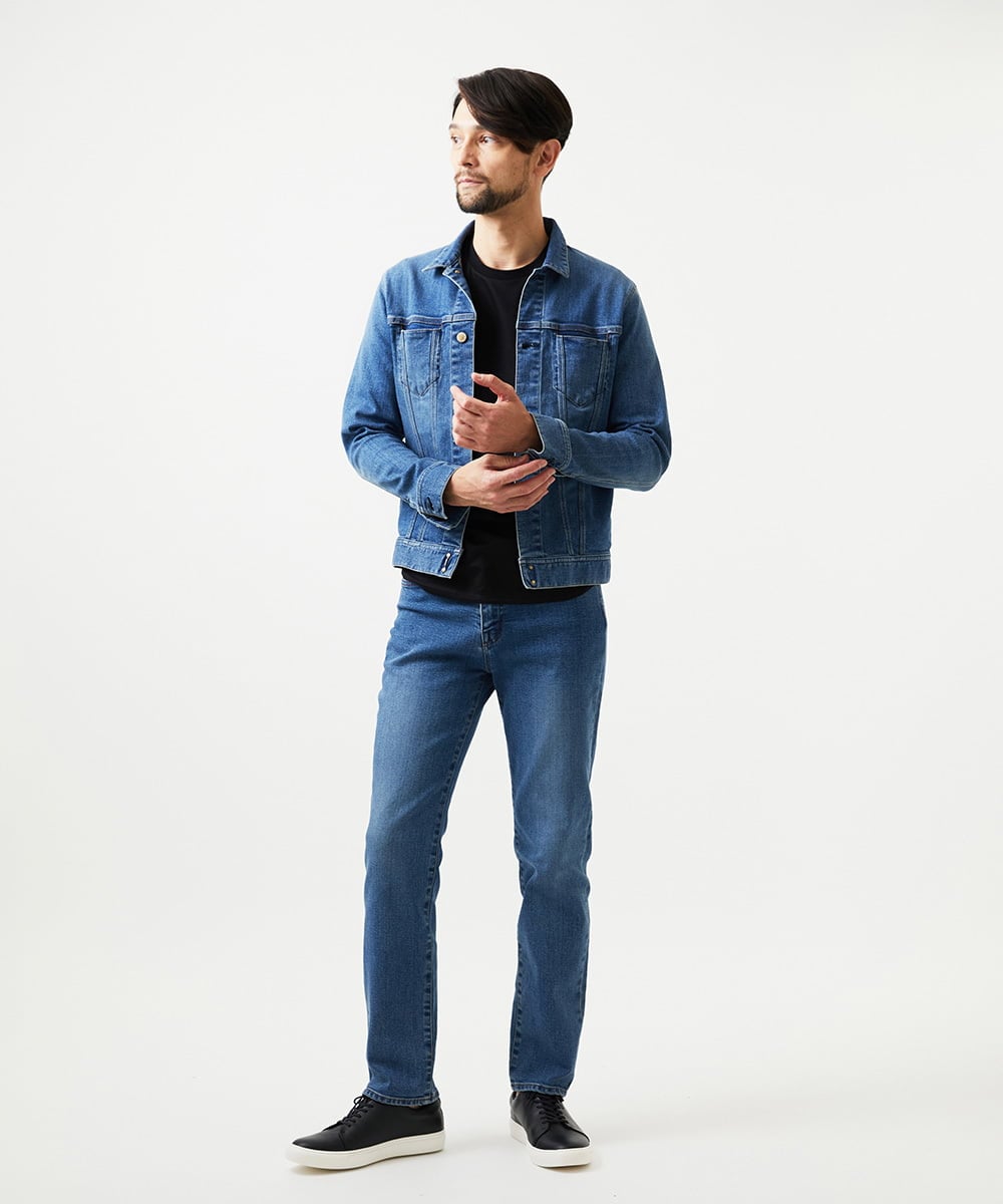 MNLGD90270 MICHEL KLEIN HOMME(ミッシェルクラン オム) 《日本製》20th　FACTOTUMコラボ　デニムパンツ ライトブルー