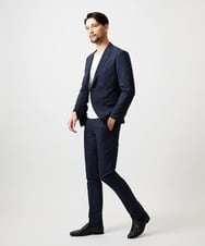 MNLGF06230 MICHEL KLEIN HOMME(ミッシェルクラン オム) 【セットアップ】メッシュプリントスラックスパンツ ネイビー