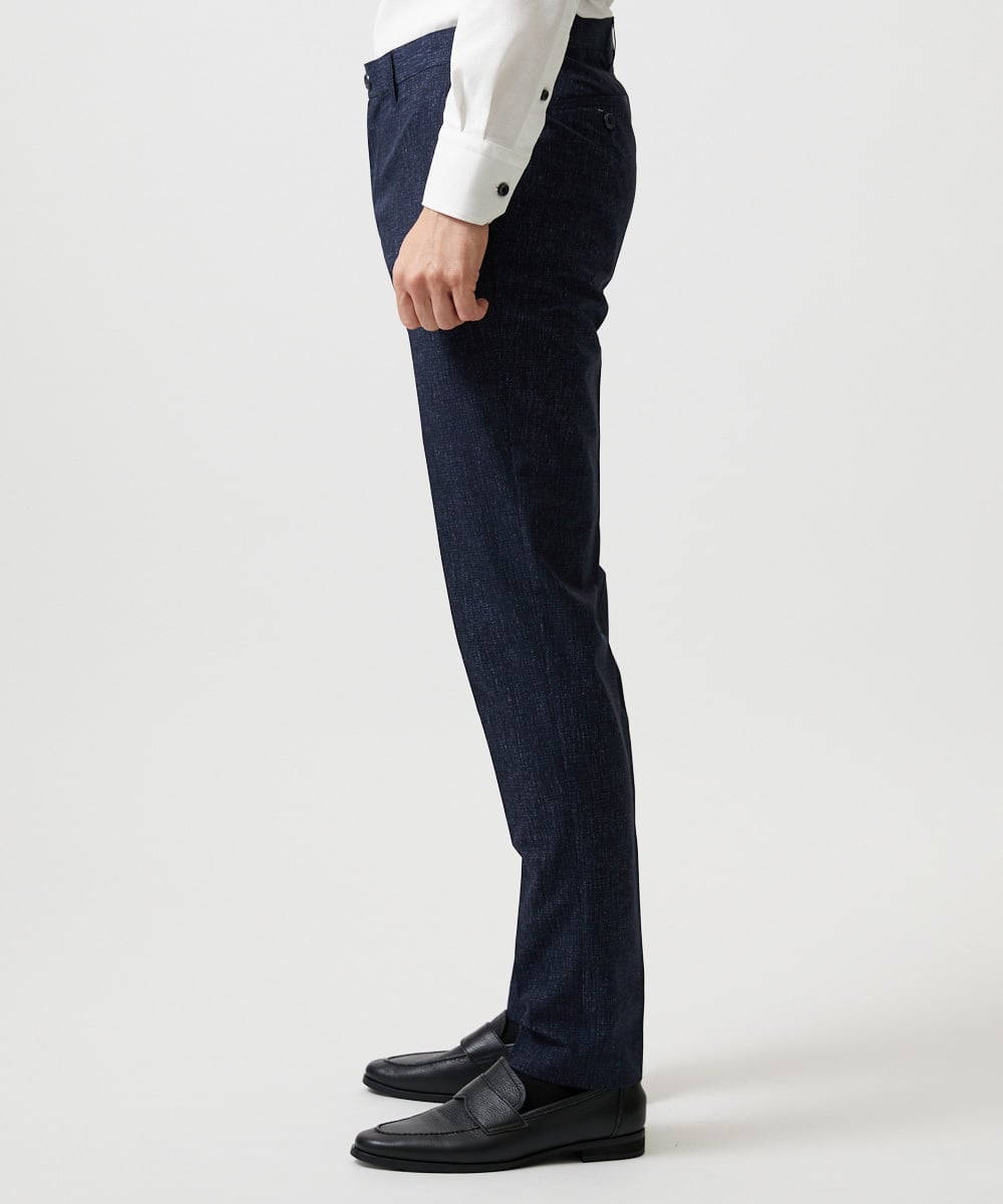 MNLGF06230 MICHEL KLEIN HOMME(ミッシェルクラン オム) 【セットアップ】メッシュプリントスラックスパンツ ネイビー