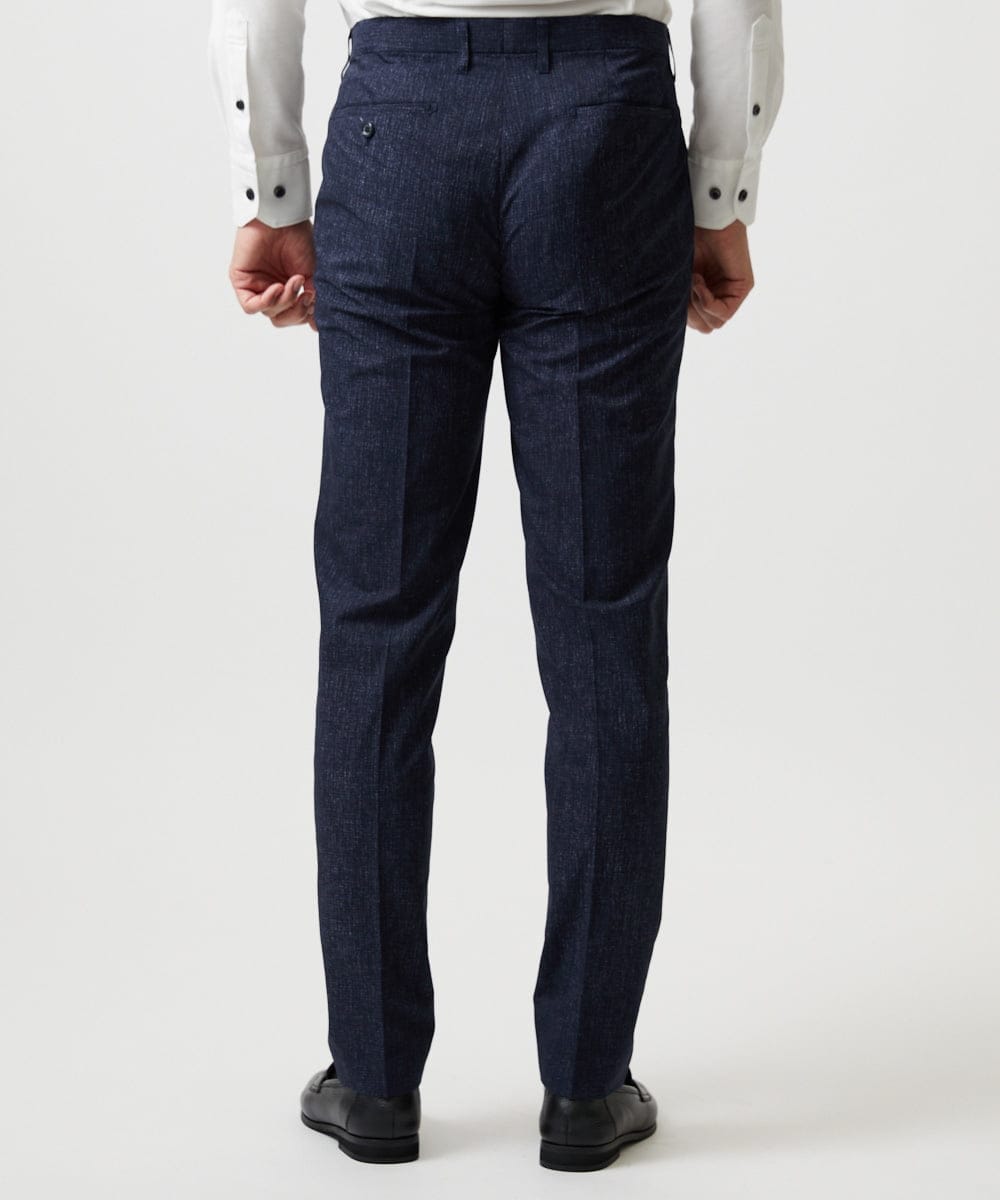 MNLGF06230 MICHEL KLEIN HOMME(ミッシェルクラン オム) 【セットアップ】メッシュプリントスラックスパンツ ネイビー