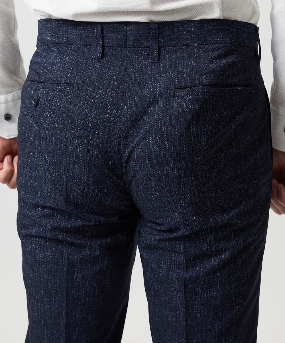 MNLGF06230 MICHEL KLEIN HOMME(ミッシェルクラン オム) 【セットアップ】メッシュプリントスラックスパンツ ネイビー