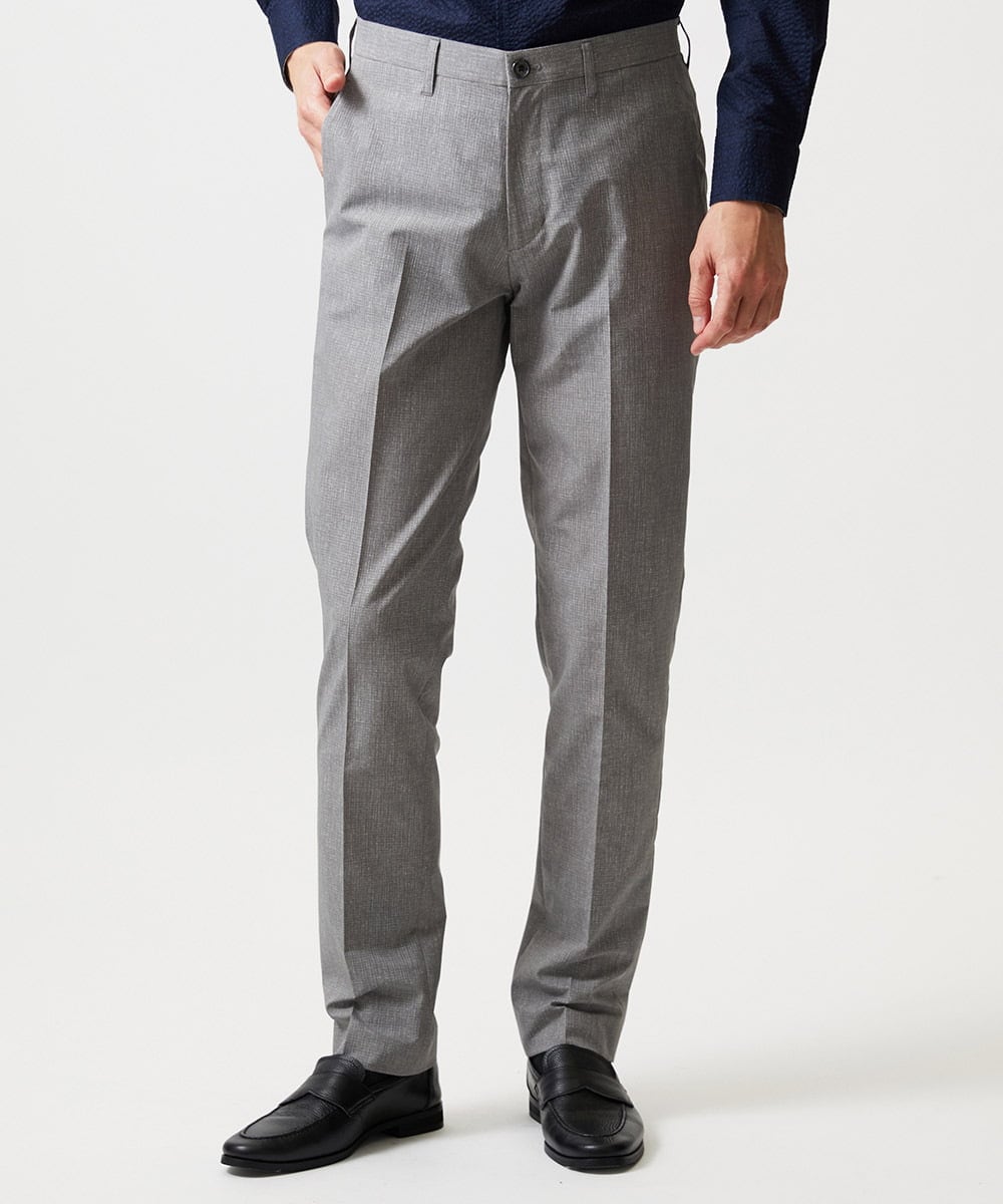 MNLGF06230 MICHEL KLEIN HOMME(ミッシェルクラン オム) 【セットアップ】メッシュプリントスラックスパンツ ライトグレー