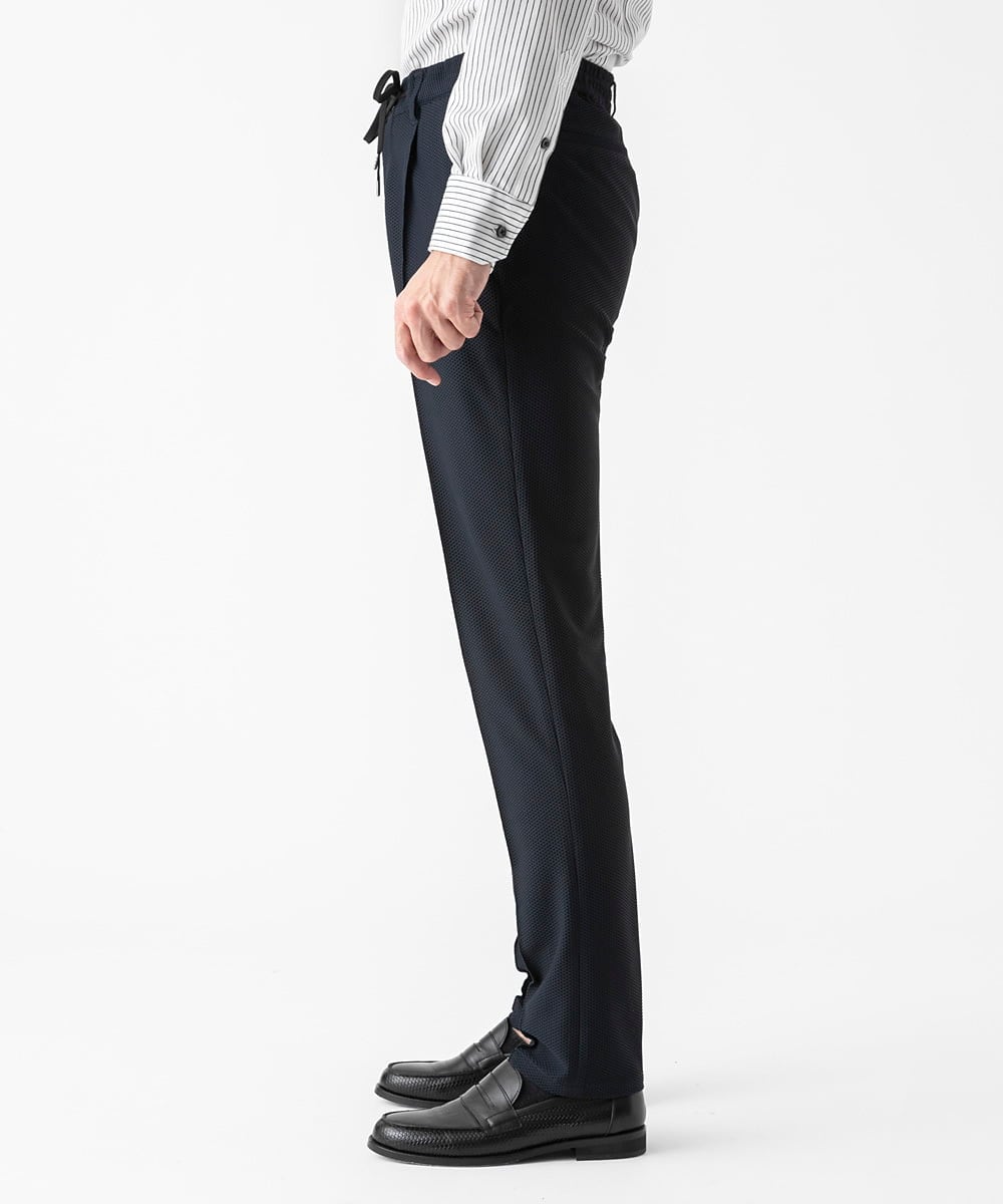 MNLGF56250 MICHEL KLEIN HOMME(ミッシェルクラン オム) 【セットアップ】ストレッチスラックスパンツ ネイビー