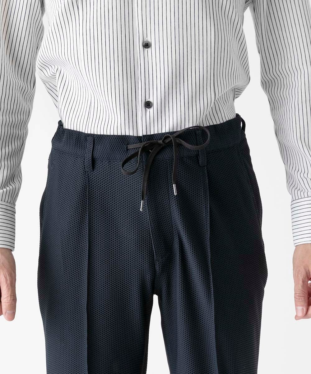 MNLGF56250 MICHEL KLEIN HOMME(ミッシェルクラン オム) 【セットアップ】ストレッチスラックスパンツ ネイビー