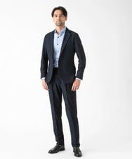 MNLGF56250 MICHEL KLEIN HOMME(ミッシェルクラン オム) 【セットアップ】ストレッチスラックスパンツ ネイビー