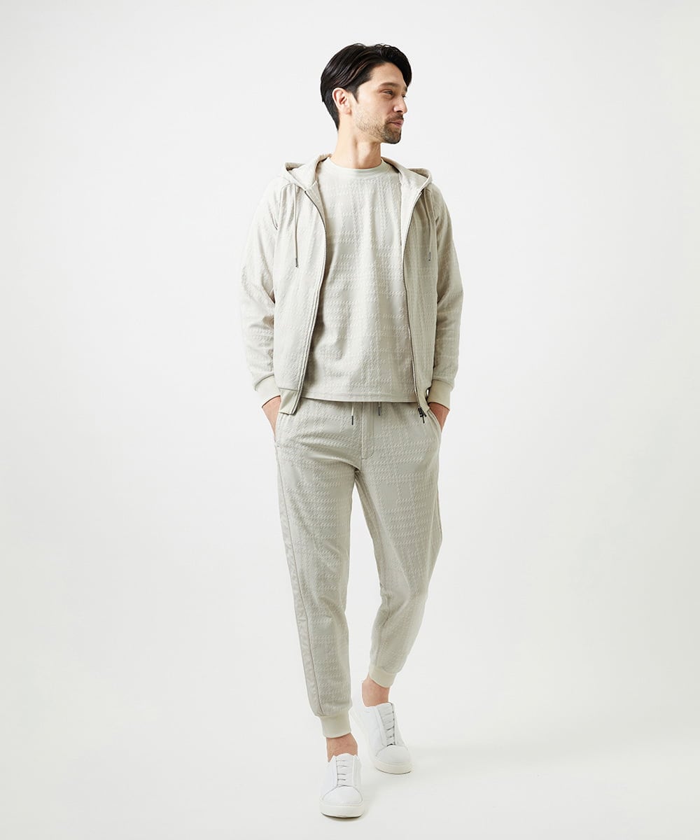 MNLGF58230 MICHEL KLEIN HOMME(ミッシェルクラン オム) 【セットアップ】ジャカードリラックスパンツ ベージュ
