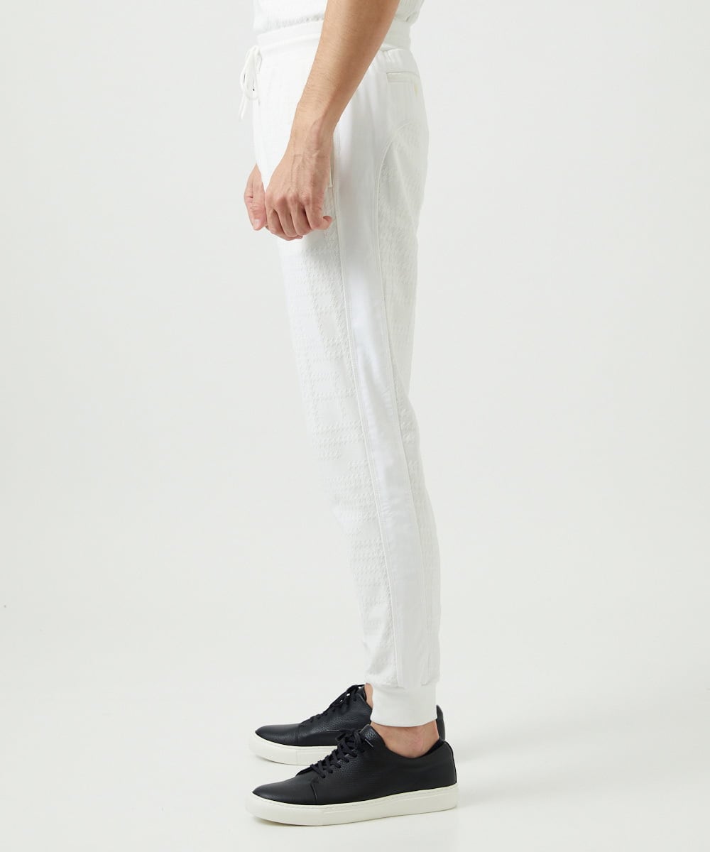 MNLGF58230 MICHEL KLEIN HOMME(ミッシェルクラン オム) 【セットアップ】ジャカードリラックスパンツ ホワイト